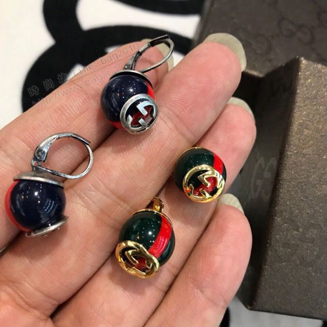 GUCCi飾品 古馳專櫃同步新款 鍍鈀復古金屬耳釘 Gucci耳環  zgbq1122